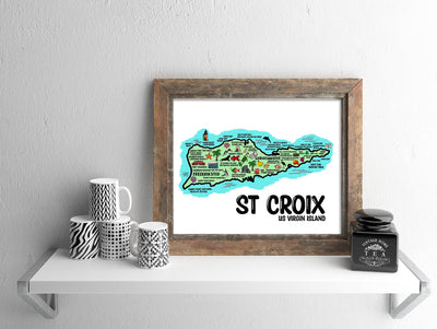 St Croix Map Print