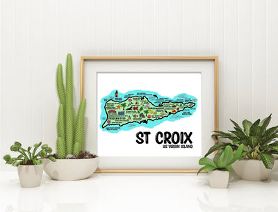 St Croix Map Print