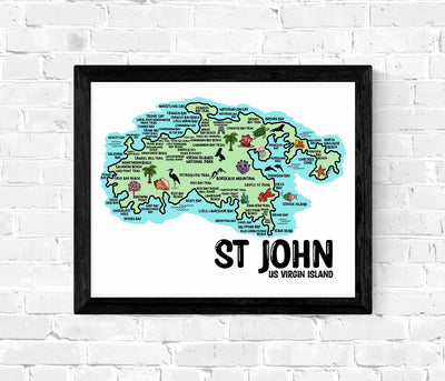 St John Map Print