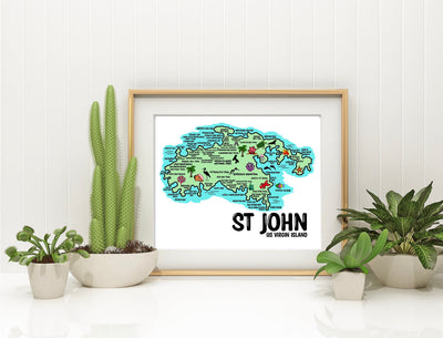 St John Map Print
