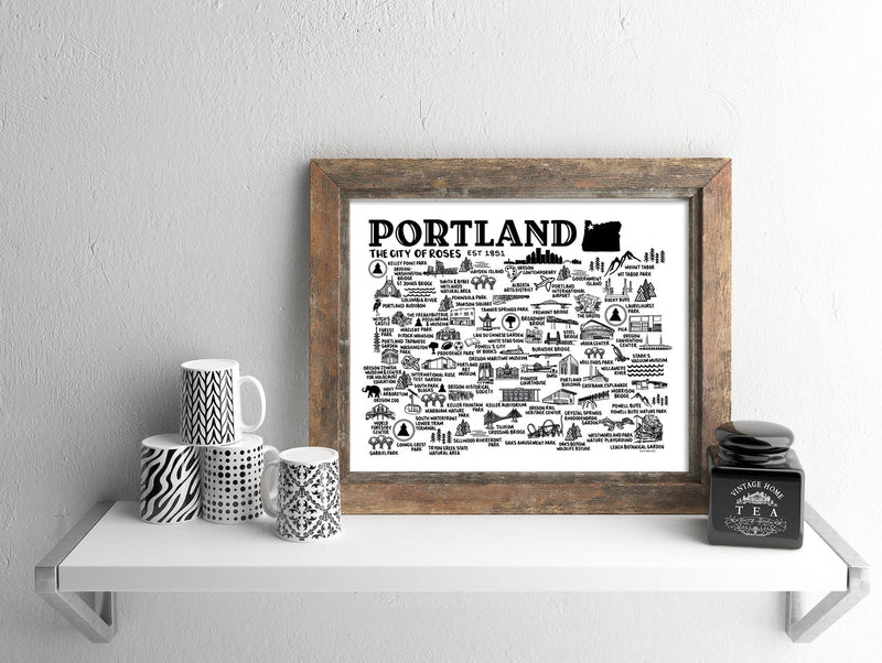 Portland Map Print
