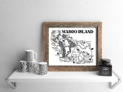 Marco Island Map Print