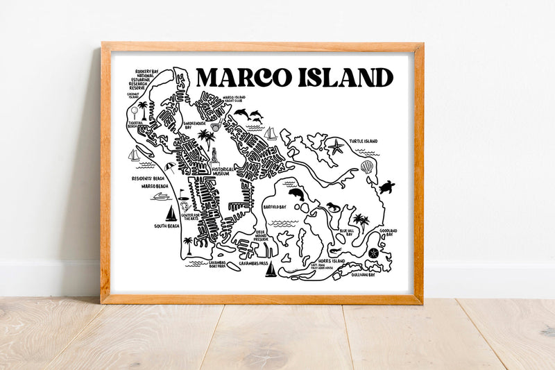 Marco Island Map Print