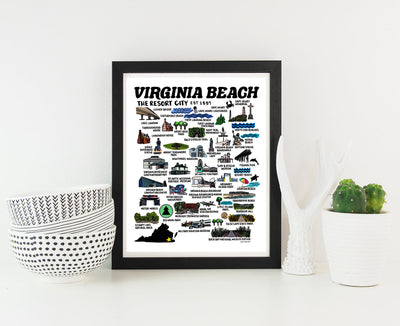 Virginia Beach Map Print