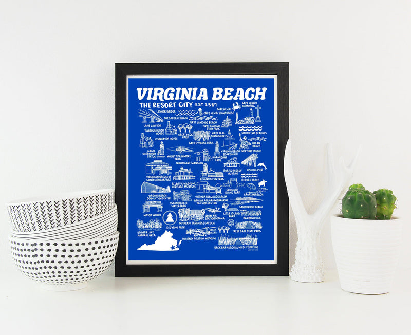 Virginia Beach Map Print