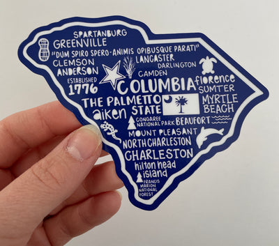 South Carolina Map Sticker