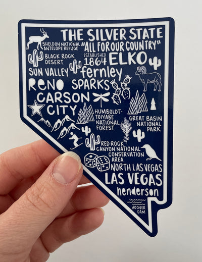 Nevada Map Sticker