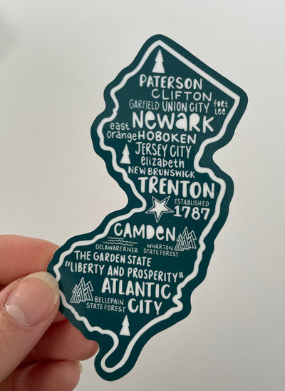 New Jersey Map Sticker