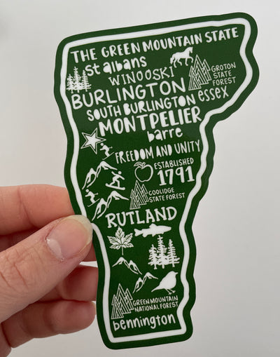 Vermont Map Sticker