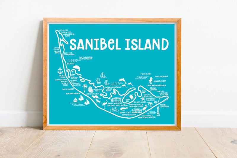 Sanibel Island Map Print