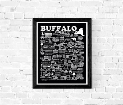 Buffalo Map Print