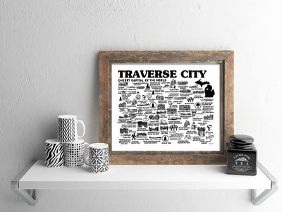 Traverse City Map Print