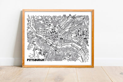 Pittsburgh (Streets) Map Print