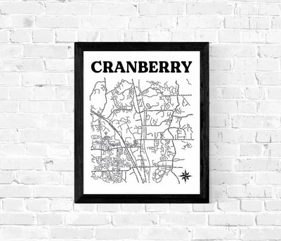 Cranberry Township Map Print