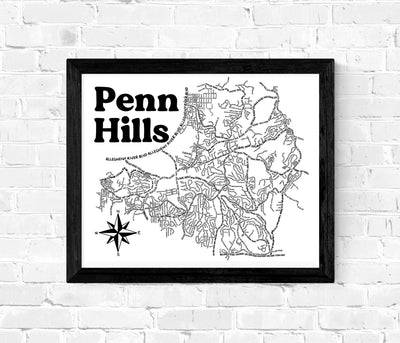 Penn Hills Map Print