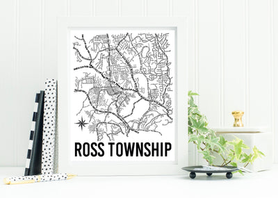 Ross Township Map Print