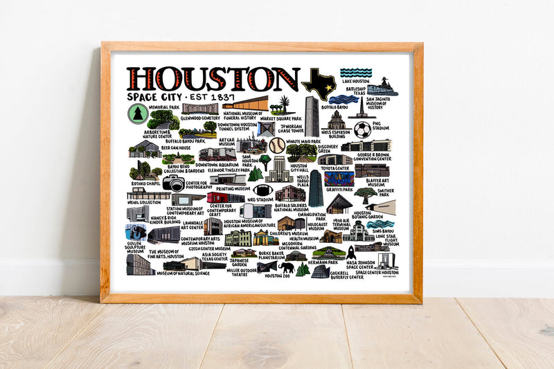 Houston Map Print