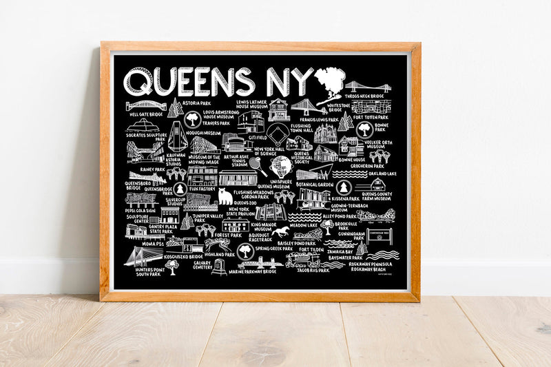 Queens New York Map Print