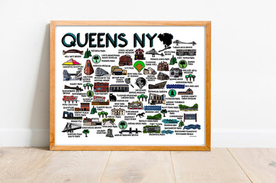 Queens New York Map Print