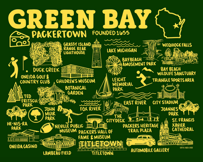 Green Bay Map Print