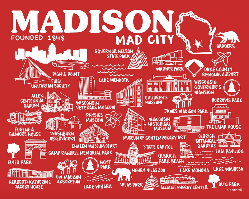 Madison Map Print