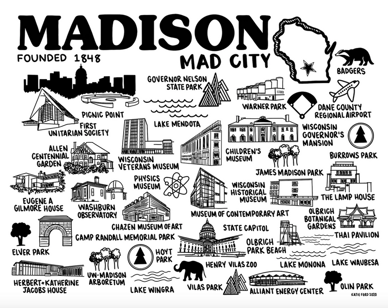 Madison Map Print
