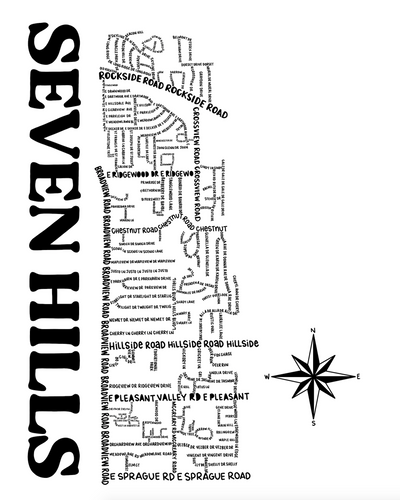 Seven Hills Ohio Map Print