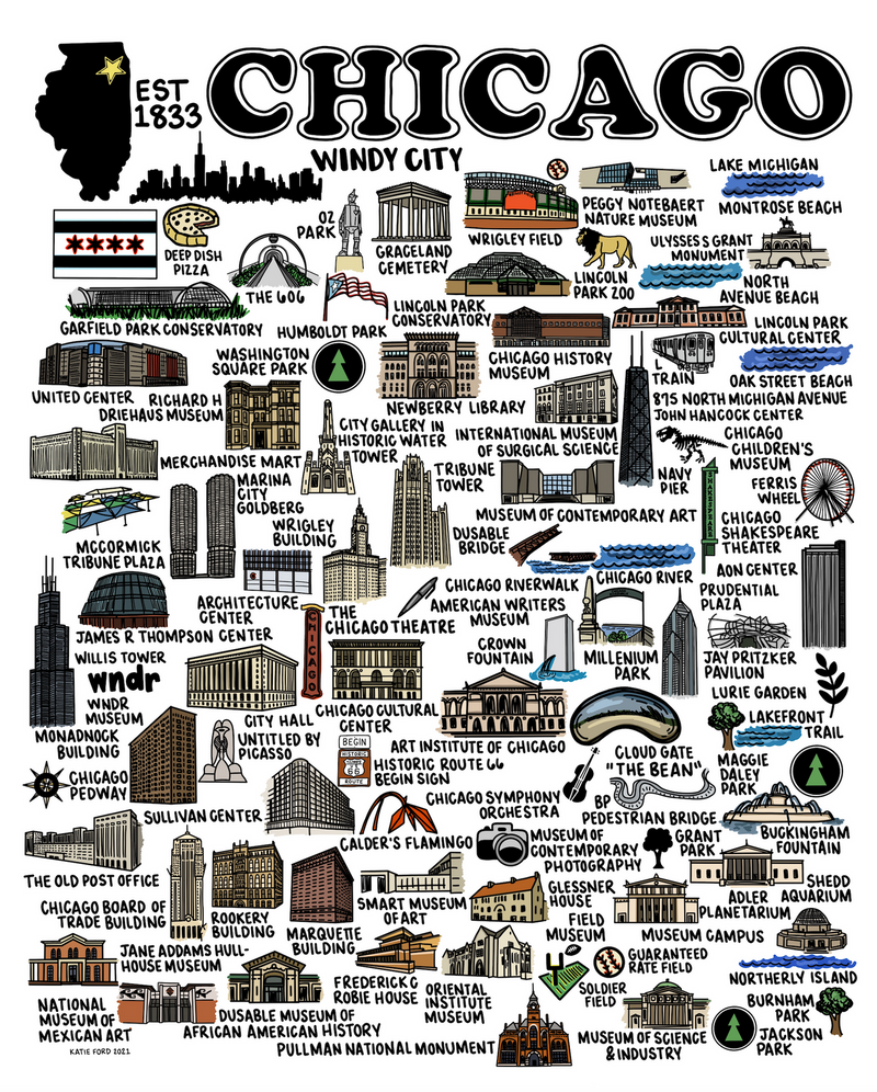 Chicago Map Print