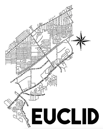 Euclid Ohio Map Print