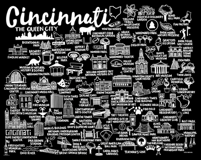 Cincinnati Map Print