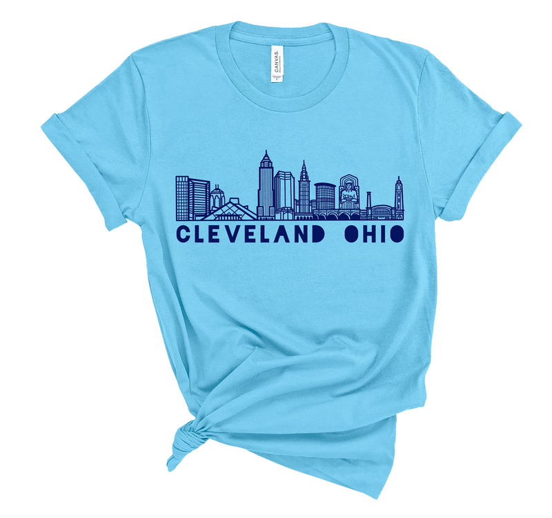 Cleveland Skyline T-Shirt (Blue)