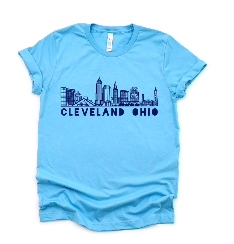 Cleveland Skyline T-Shirt (Blue)