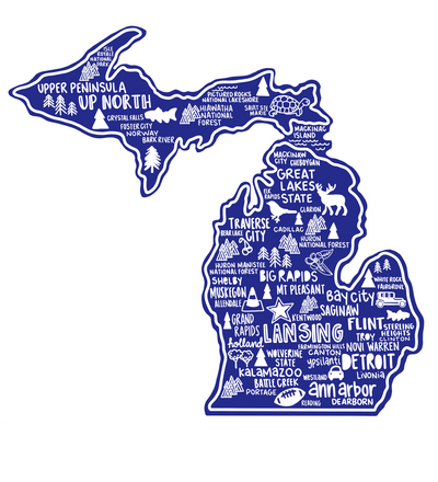 Michigan Map Sticker