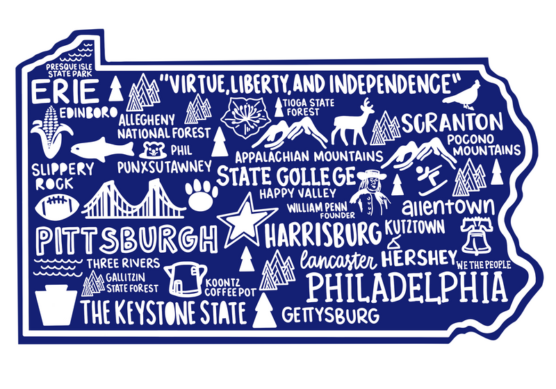 Pennsylvania Map Sticker