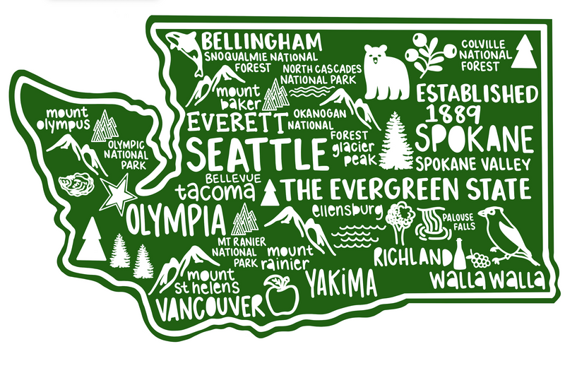Washington Map Sticker