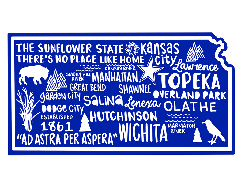 Kansas Map Sticker