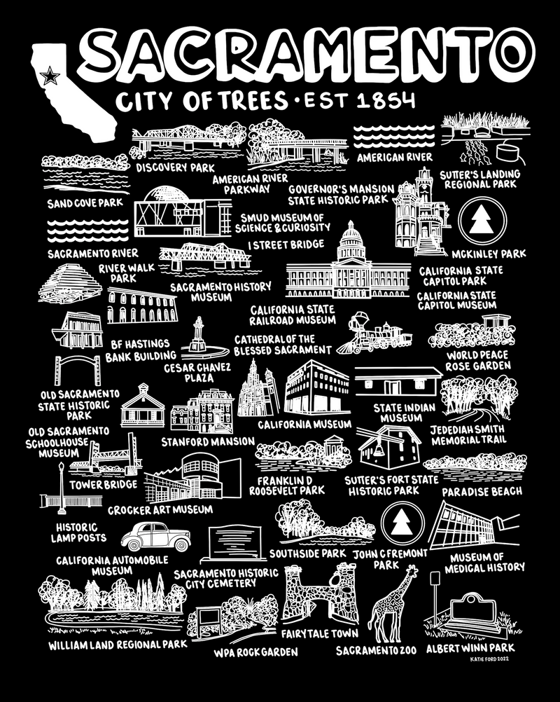 Sacramento Map Print