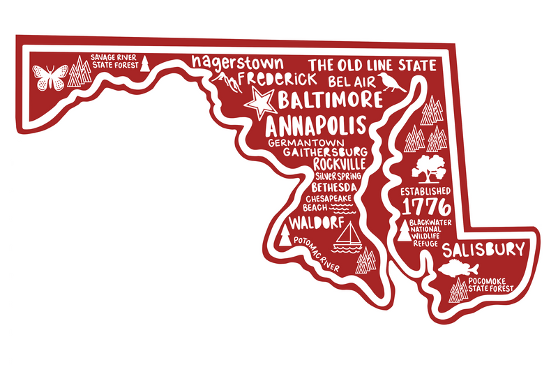 Maryland Map Sticker