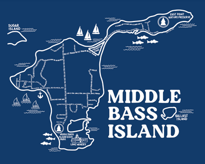 Middle Bass Island Map Print