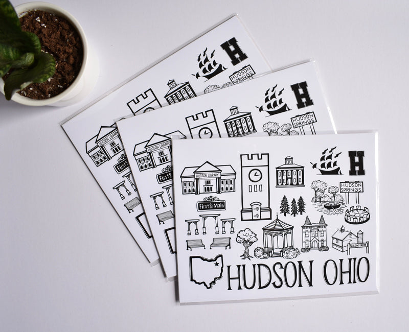 Hudson Ohio Map Print