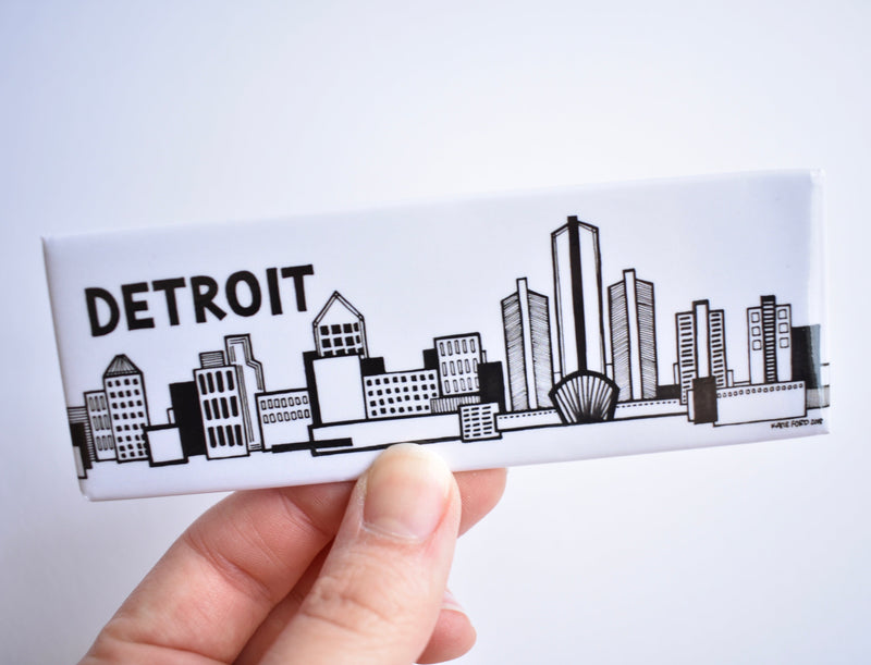 Detroit Skyline Magnet