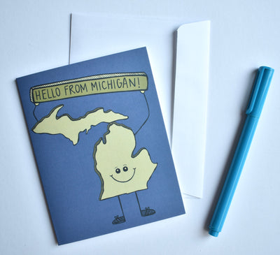 Hello From Michigan Card