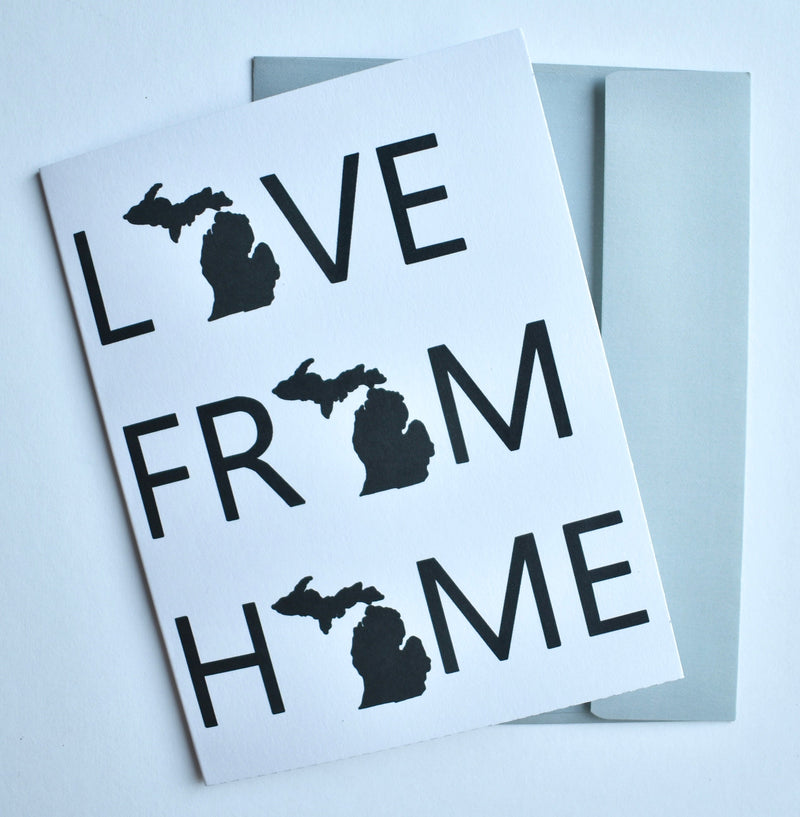 Love From Home Michigan Card
