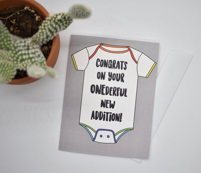 Congrats to your Onederful New Addition Baby Card