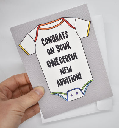 Congrats to your Onederful New Addition Baby Card