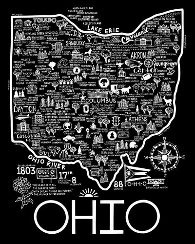 Ohio Map Print