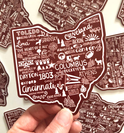 Ohio Map Sticker