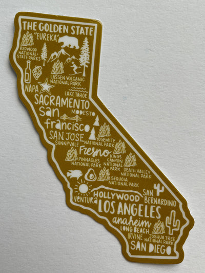 California Map Sticker