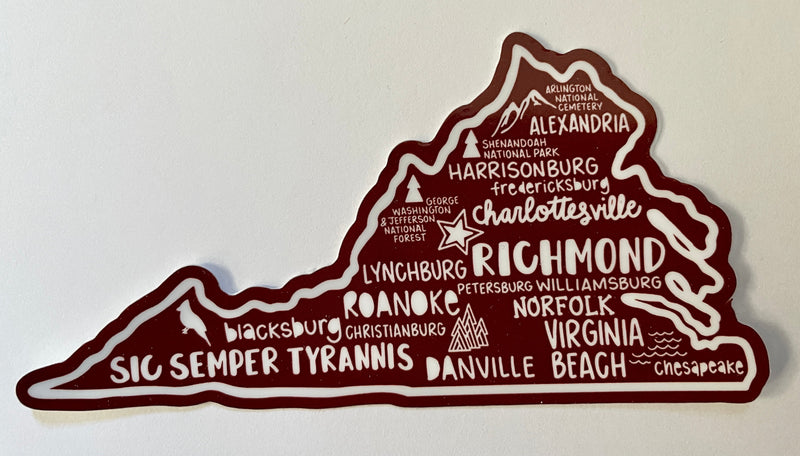 Virginia Map Sticker