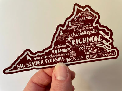 Virginia Map Sticker